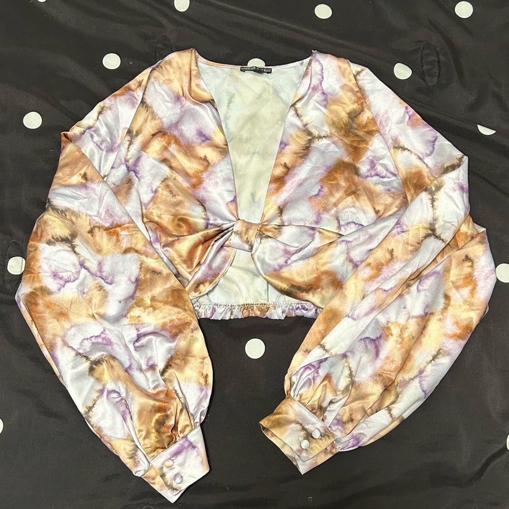Dynamite Puff Sleeve Crop Top